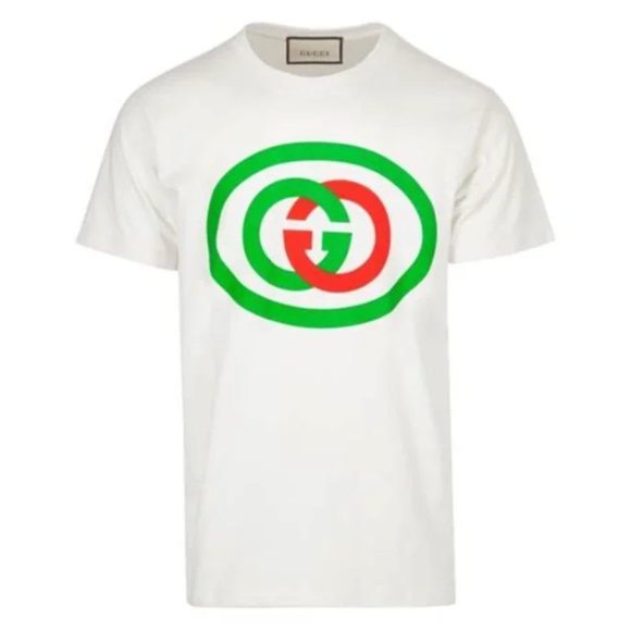 Gucci Interlocking GG Logo Oversized Cotton Graphic Tee Shirt Size Extra Small - Picture 16 of 16